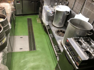 テンマの厨房の塗床工事事例
