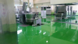 株式会社ホクセツテックコーポレーションの厨房の塗床工事事例