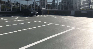 テンマの駐車場の塗床工事事例